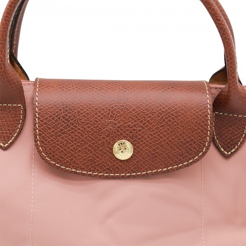 PINK LEATHER LE PLIAGE S TOTES