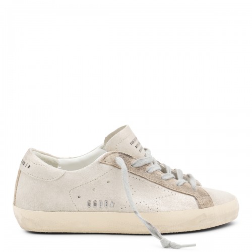 BEIGE LEATHER SUPER STAR SNEAKERS