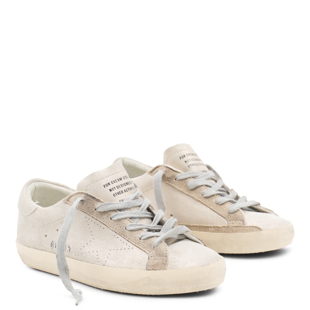 BEIGE LEATHER SUPER STAR SNEAKERS