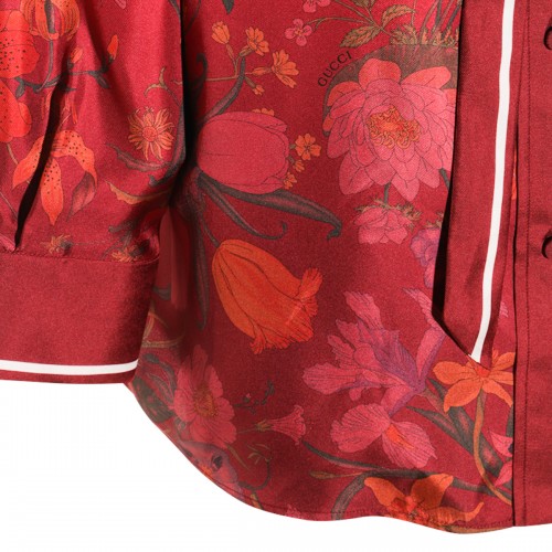 RED ANCORA SILK SHIRT