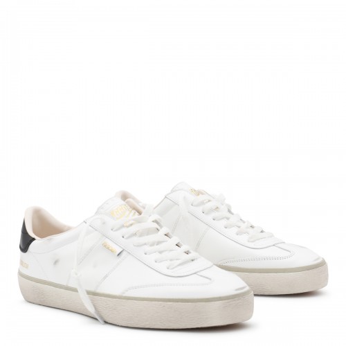 WHITE AND BLACK LEATHER SOUL STAR SNEAKERS
