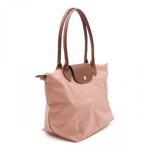 PINK LEATHER LE PLIAGE ORIGINAL M TOTES