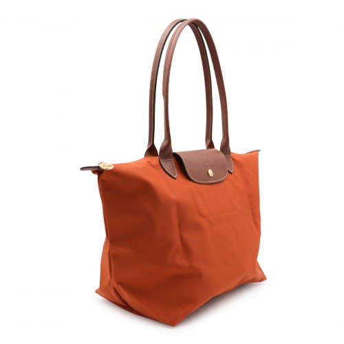 ORANGE LEATHER LE PLIAGE ORIGINAL L TOTES