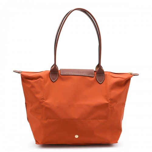 ORANGE LEATHER LE PLIAGE ORIGINAL L TOTES