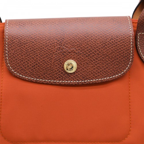 ORANGE LEATHER LE PLIAGE ORIGINAL L TOTES