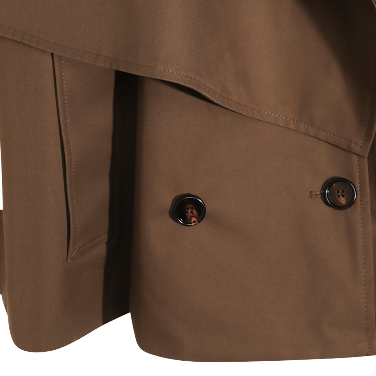 BROWN COTTON TRENCH COAT BROWN COTTON TRENCH COAT