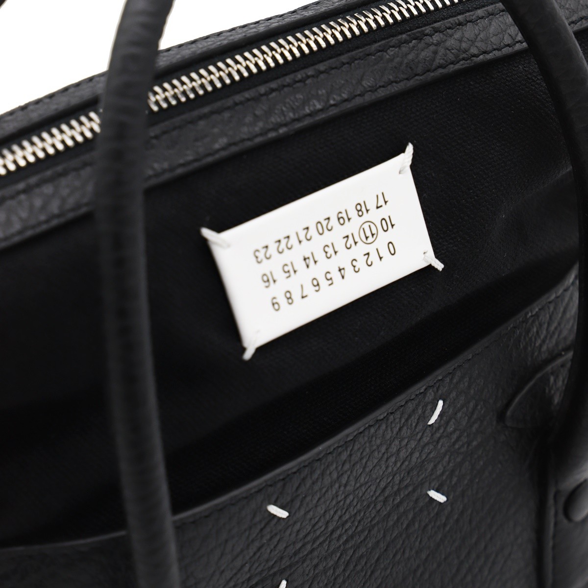 BLACK LEATHER 5AC EAST WEST SMALL TOP...