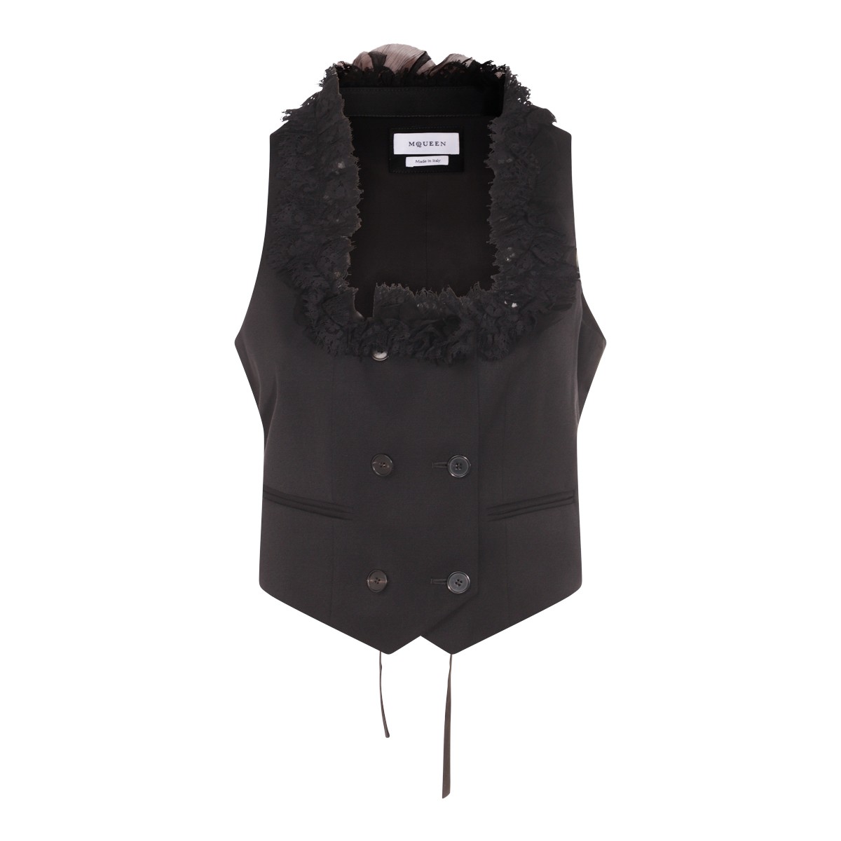 BLACK WOOL TOP