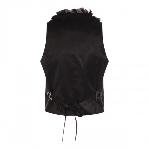 BLACK WOOL TOP