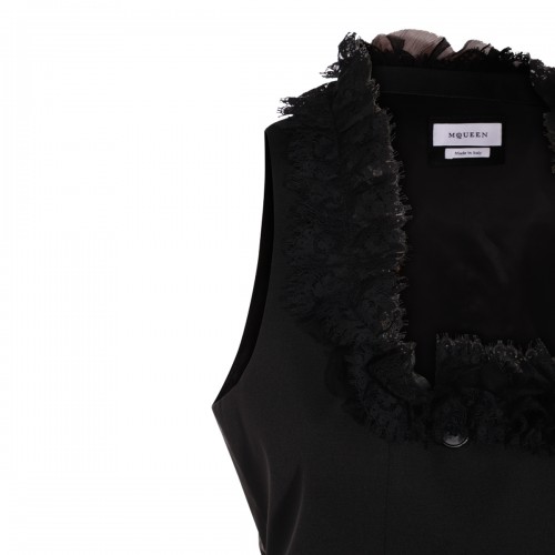 BLACK WOOL TOP