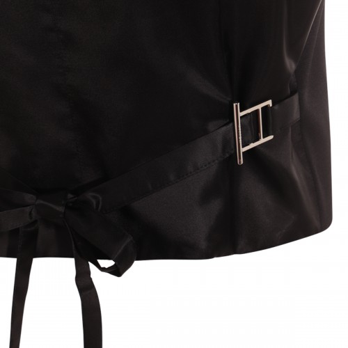 BLACK WOOL TOP