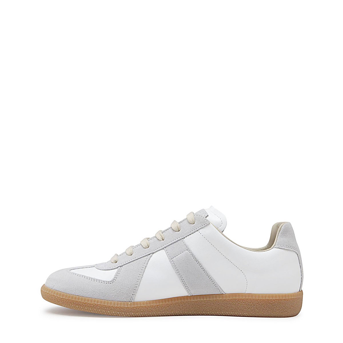WHITE AND GREY LEATHER REPLICA SNEAKERS WHITE AND GREY LEATHER REPLICA SNEAKERS