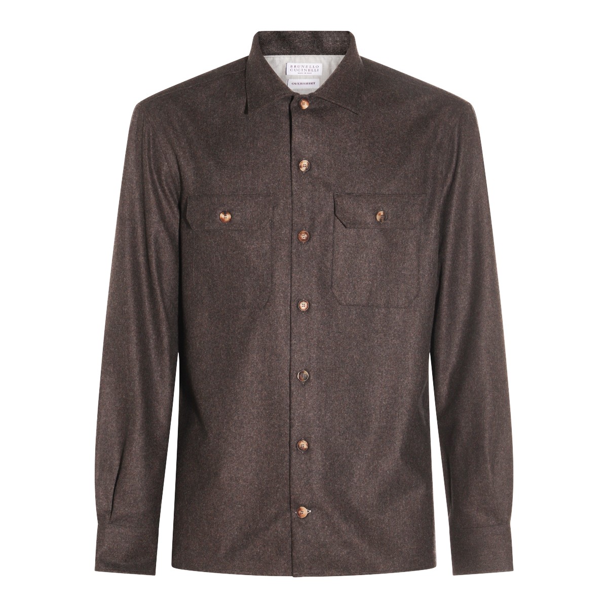 BROWN WOOL SHIRT