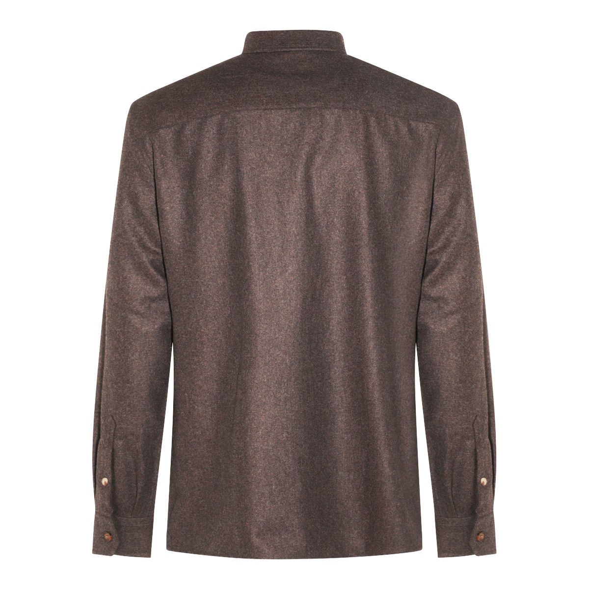 BROWN WOOL SHIRT