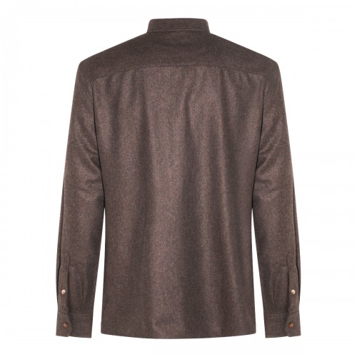 BROWN WOOL SHIRT