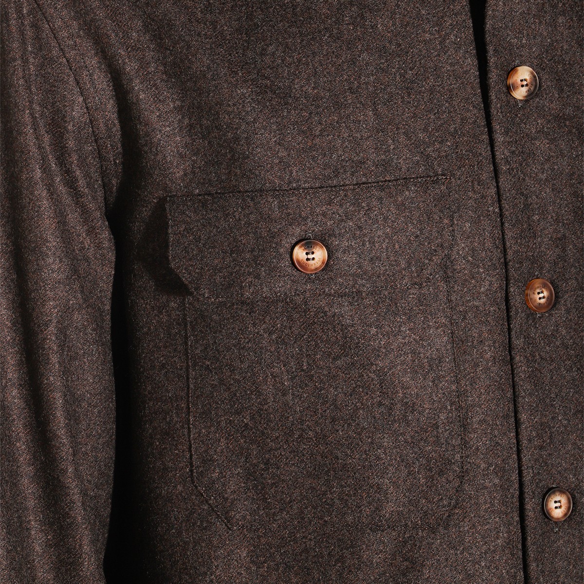 BROWN WOOL SHIRT
