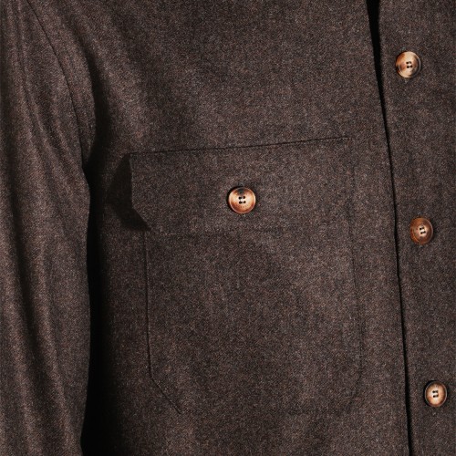 BROWN WOOL SHIRT