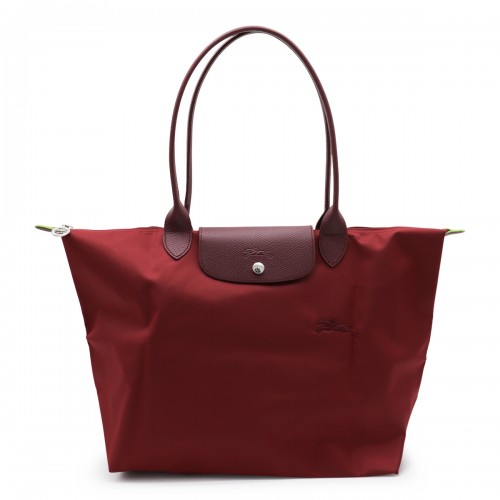 RED LEATHER LE PLIAGE ORIGINAL L TOTES