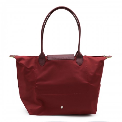 RED LEATHER LE PLIAGE ORIGINAL L TOTES