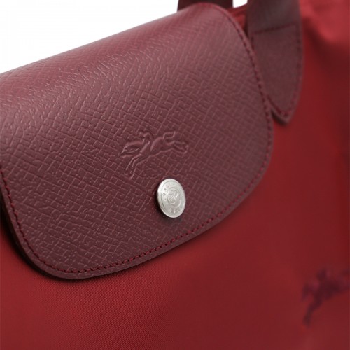 RED LEATHER LE PLIAGE ORIGINAL L TOTES