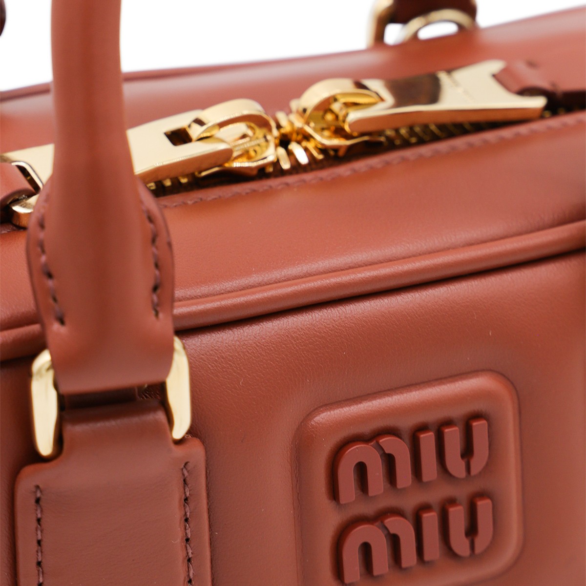 BROWN LEATHER ARCADIE CROSSBODY BAG