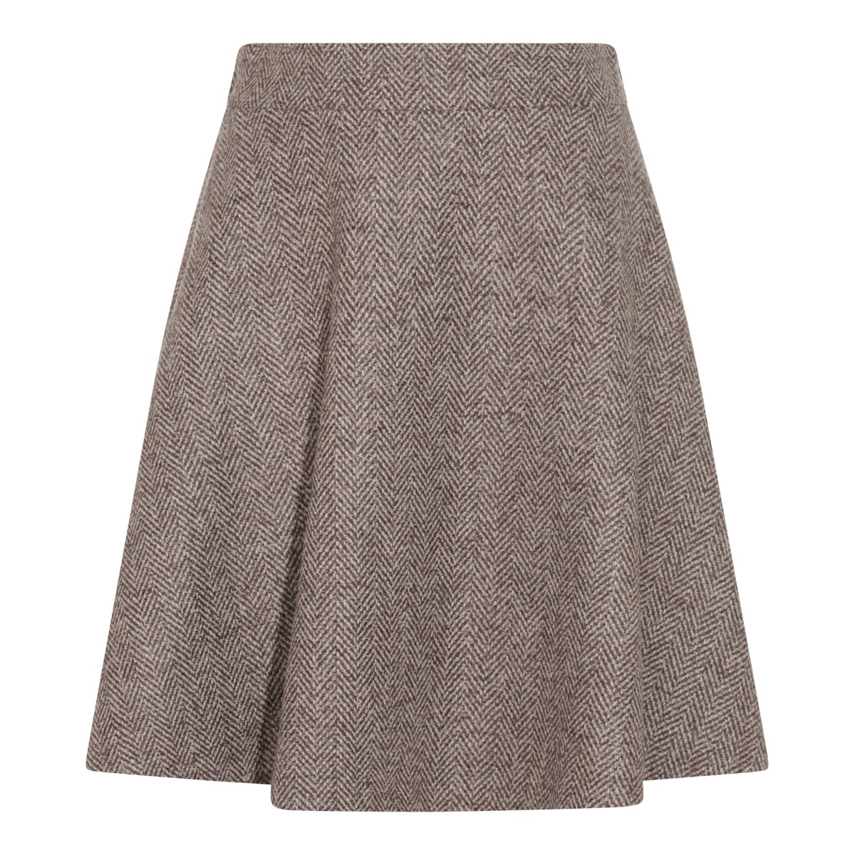 BROWN CASHMERE SKIRT