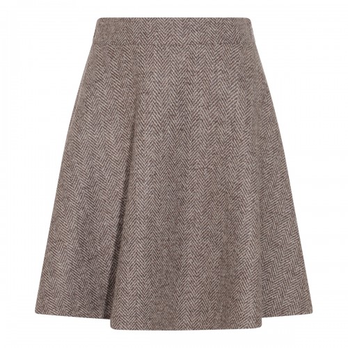 BROWN CASHMERE SKIRT