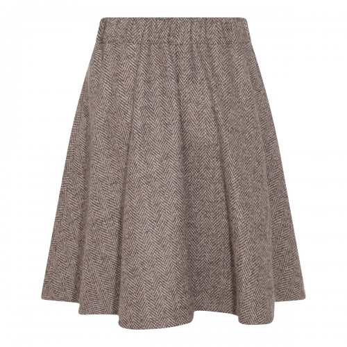 BROWN CASHMERE SKIRT