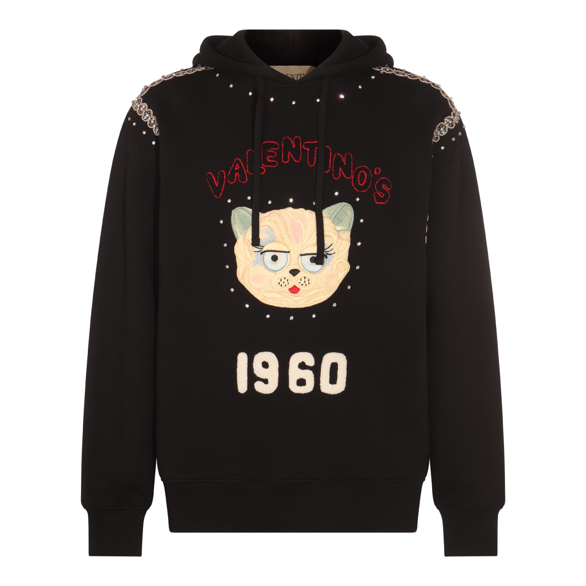 BLACK COTTON SWEATSHIRT