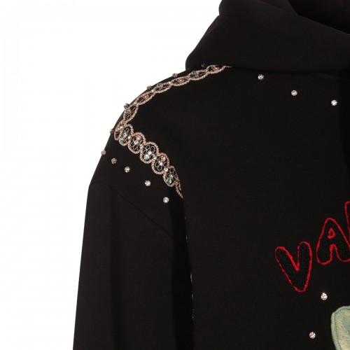 BLACK COTTON SWEATSHIRT