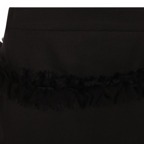 BLACK WOOL SKIRT