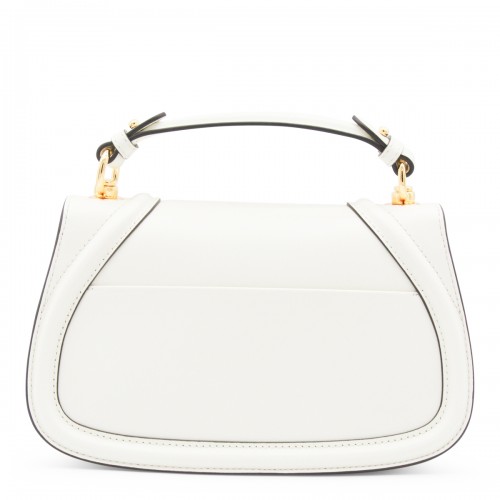 WHITE LEATHER BLONDIE MEDIUM SHOULDER BAG