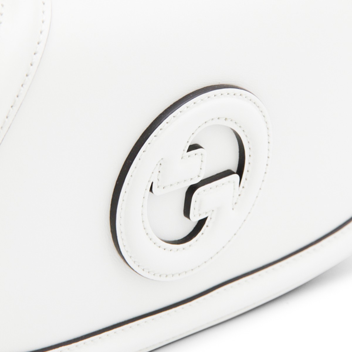 WHITE LEATHER BLONDIE MEDIUM SHOULDER...