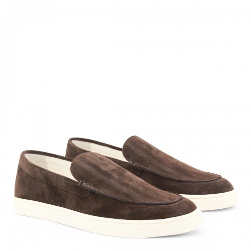 DARK BROWN LEATHER SNEAKERS