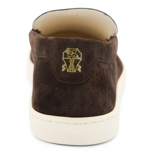 DARK BROWN LEATHER SNEAKERS