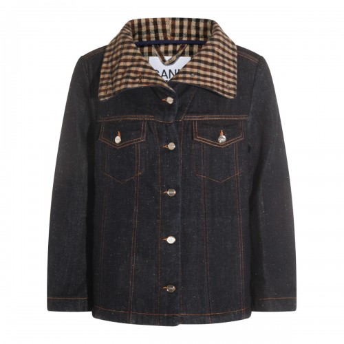 DARK BLUE COTTON DENIM JACKET