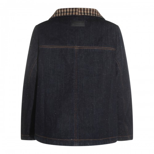 DARK BLUE COTTON DENIM JACKET 2