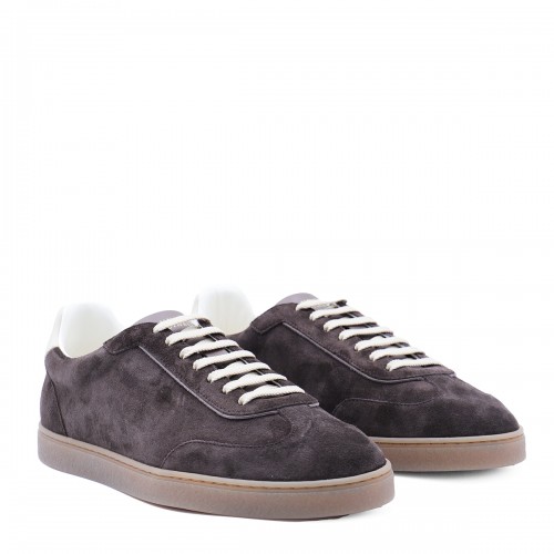 DARK BROWN LEATHER SNEAKERS 2