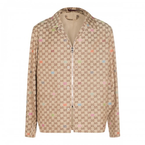 BEIGE COTTON CASUAL JACKET