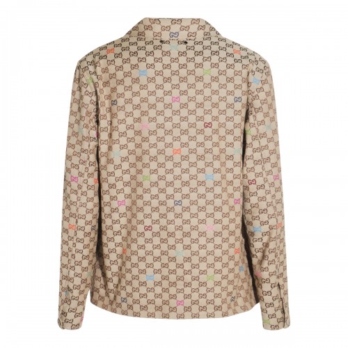 BEIGE COTTON CASUAL JACKET
