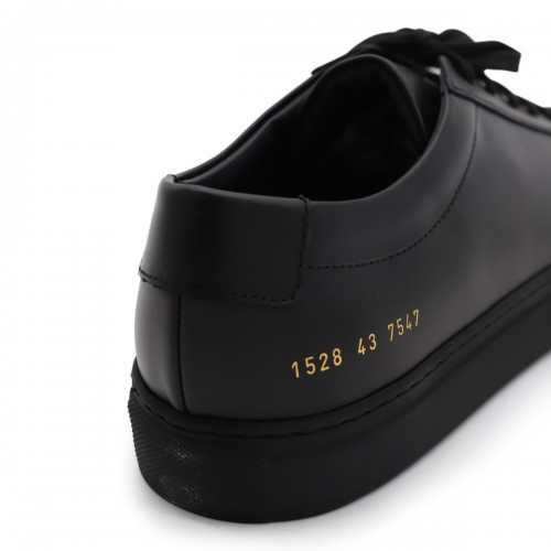BLACK LEATHER ACHILLE LOW SNEAKERS
