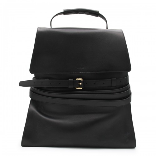 BLACK LEATHER BACKPACK