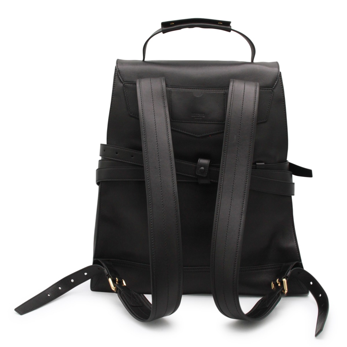 BLACK LEATHER BACKPACK