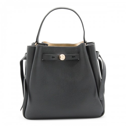 BLACK LEATHER ROMY SATCHELS