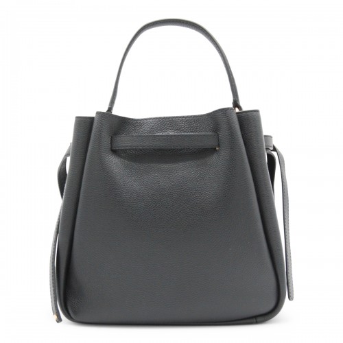 BLACK LEATHER ROMY SATCHELS