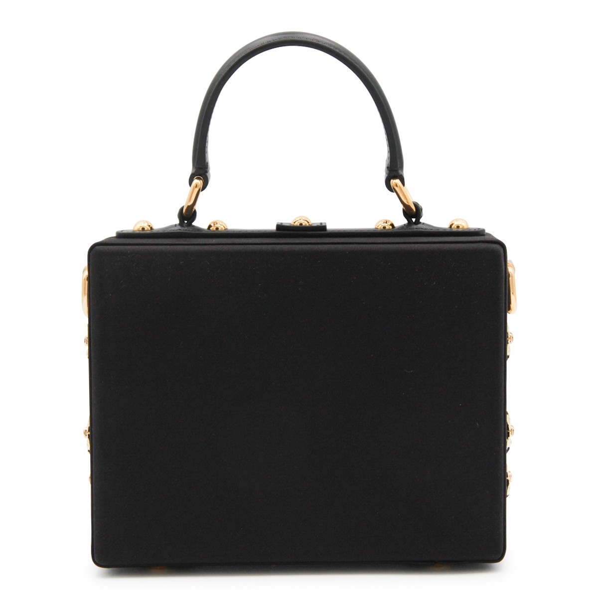 BLACK DOLCE BOX TOP HANDLE BAG