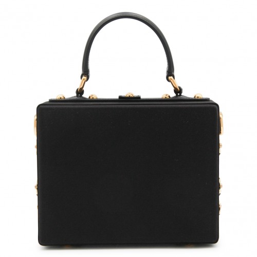 BLACK DOLCE BOX TOP HANDLE BAG