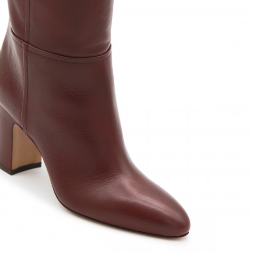 RED LEATHER LAVINIA 75 BOOTS