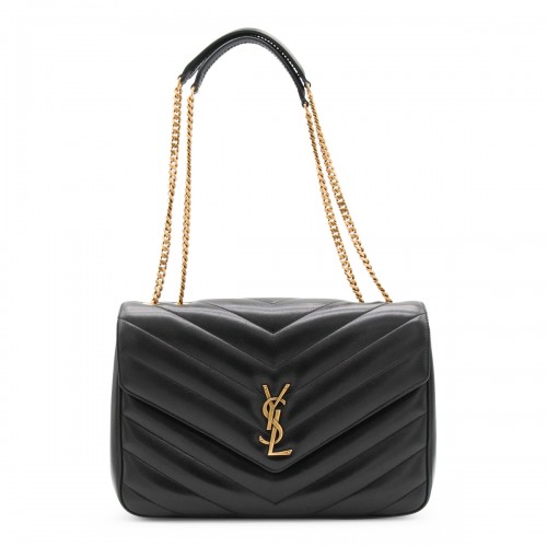 BLACK LEATHER LOULOU LARGE...