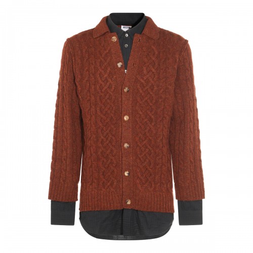BROWN WOOL KNITWEAR